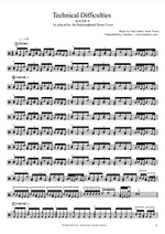 Technical Difficulties Racer X Full Drum Transcription / Drum Sheet Music Realsongbook