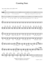 Counting Stars OneRepublic Full Drum Transcription / Drum Sheet Music COPYDRUM