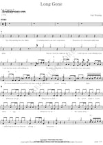 Long Gone Fair Warning Full Drum Transcription / Drum Sheet Music COPYDRUM