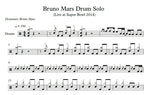 Drum Solo Superbowl 2014 Bruno Mars Full Drum Transcription / Drum Sheet Music Franki Bio