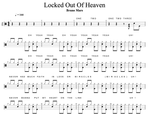 Locked Out of Heaven Bruno Mars Full Drum Transcription / Drum Sheet Music Cyril Mayer