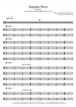 Separate Ways (Worlds Apart) Journey Full Drum Transcription / Drum Sheet Music Realsongbook