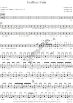 Endless Rain X Japan (エックス・ジャパン) Full Drum Transcription / Drum Sheet Music COPYDRUM