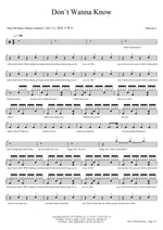 Don't Wanna Know (feat. Kendrick Lamar) Maroon 5 Full Drum Transcription / Drum Sheet Music COPYDRUM