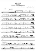 Rockstar Nickelback Full Drum Transcription / Drum Sheet Music Realsongbook