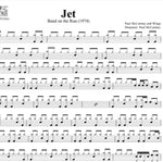 Jet Paul McCartney and Wings Full Drum Transcription / Drum Sheet Music DrumSetSheetMusic.com