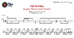 Sugar, We're Goin Down Fall Out Boy Full Drum Transcription / Drum Sheet Music Chef Cook