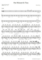 One Moment in Time Whitney Houston Full Drum Transcription / Drum Sheet Music COPYDRUM