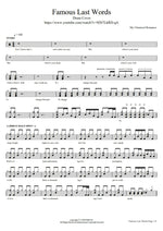 Famous Last Words (Kristina Schiano Drum Cover) My Chemical Romance Full Drum Transcription / Drum Sheet Music COPYDRUM