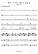 Grace To Grace (Easter Single) Hillsong Worship Full Drum Transcription / Drum Sheet Music COPYDRUM