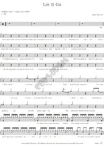 Let It Go (from Frozen) Idina Menzel Full Drum Transcription / Drum Sheet Music COPYDRUM