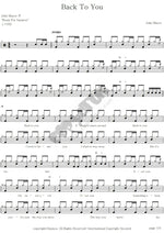 Back to You John Mayer Full Drum Transcription / Drum Sheet Music COPYDRUM