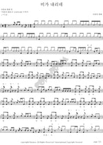 It’s Raining (비가 내리네) Love and Peace (사랑과 평화) Full Drum Transcription / Drum Sheet Music COPYDRUM