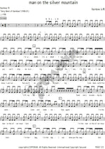 Man on the Silver Mountain Rainbow Full Drum Transcription / Drum Sheet Music COPYDRUM