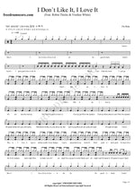 I Don`t Like It, I Love It Flo Rida Full Drum Transcription / Drum Sheet Music COPYDRUM