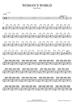WOMAN’S WORLD Katy Perry Full Drum Transcription / Drum Sheet Music COPYDRUM