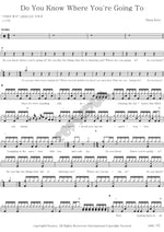 Do You Know Where You're Going To? Diana Ross Full Drum Transcription / Drum Sheet Music COPYDRUM