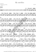 My Sacrifice Creed Full Drum Transcription / Drum Sheet Music COPYDRUM