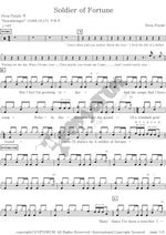 Soldier of Fortune Deep Purple Full Drum Transcription / Drum Sheet Music COPYDRUM