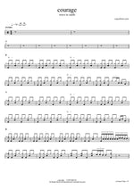 Courage - Wave to Earth (웨이브투어스) drum sheet music