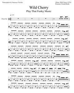 Play That Funky Music - Wild Cherry - Full Drum Transcription / Drum Sheet Music - FrancisDrummingBlog.com