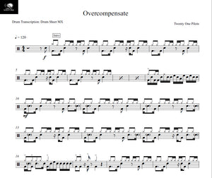 Overcompensate - Twenty One Pilots - Full Drum Transcription / Drum Sheet Music - Drum Sheet MX