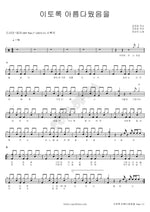 It Was This Beautiful (이토록 아름다웠음을) Insooni (인순이) Full Drum Transcription / Drum Sheet Music COPYDRUM