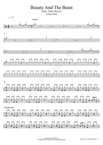 Beauty and the Beast Celine Dion & Peabo Bryson Full Drum Transcription / Drum Sheet Music COPYDRUM