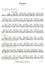 Rosanna (Live) Toto Full Drum Transcription / Drum Sheet Music COPYDRUM