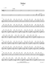 Sober jxdn Full Drum Transcription / Drum Sheet Music COPYDRUM