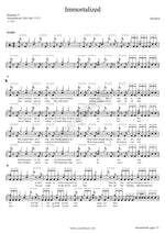 Immortalized Disturbed Full Drum Transcription / Drum Sheet Music COPYDRUM
