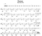 Human Rag'n'Bone Man Full Drum Transcription / Drum Sheet Music Cyril Mayer