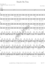 Stuck On You New Politics Full Drum Transcription / Drum Sheet Music COPYDRUM
