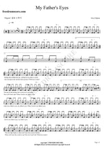 My Father's Eyes Eric Clapton Full Drum Transcription / Drum Sheet Music COPYDRUM