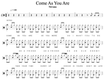 Come As You Are Nirvana Full Drum Transcription / Drum Sheet Music Cyril Mayer