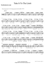 Take It to the Limit Eagles Full Drum Transcription / Drum Sheet Music COPYDRUM