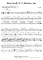Don't Save It All for Christmas Day Clay Aiken Full Drum Transcription / Drum Sheet Music COPYDRUM