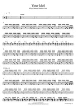 Your Idol Kpop Demon Hunters Cast Full Drum Transcription / Drum Sheet Music Copydrum