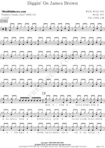 Diggin' On James Brown Free Style Full Drum Transcription / Drum Sheet Music COPYDRUM