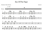Eye of the Tiger Survivor Full Drum Transcription / Drum Sheet Music Franki Bio