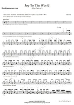 Joy to the World Glee Cast Full Drum Transcription / Drum Sheet Music COPYDRUM
