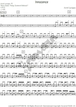 Innocence Avril Lavigne Full Drum Transcription / Drum Sheet Music COPYDRUM