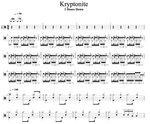 Kryptonite 3 Doors Down Full Drum Transcription / Drum Sheet Music Cyril Mayer