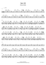 34+35 Ariana Grande Full Drum Transcription / Drum Sheet Music COPYDRUM