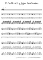 We Are Never Ever Getting Back Together Taylor Swift Full Drum Transcription / Drum Sheet Music COPYDRUM