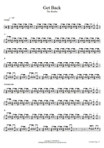 Get Back The Beatles Full Drum Transcription / Drum Sheet Music COPYDRUM