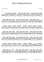 Steve Gadd Solo (Yamaha Recording Custom Artist Performance) Steve Gadd Full Drum Transcription / Drum Sheet Music COPYDRUM