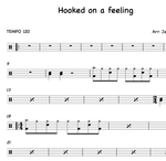 Hooked on a Feeling Blue Swede Full Drum Transcription / Drum Sheet Music Sheets4Drummers