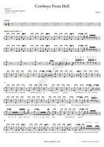 Cowboys from Hell Pantera Full Drum Transcription / Drum Sheet Music COPYDRUM