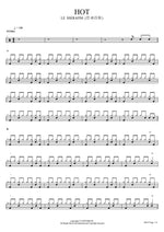 HOT LE SSERAFIM (르세라핌) Full Drum Transcription / Drum Sheet Music COPYDRUM